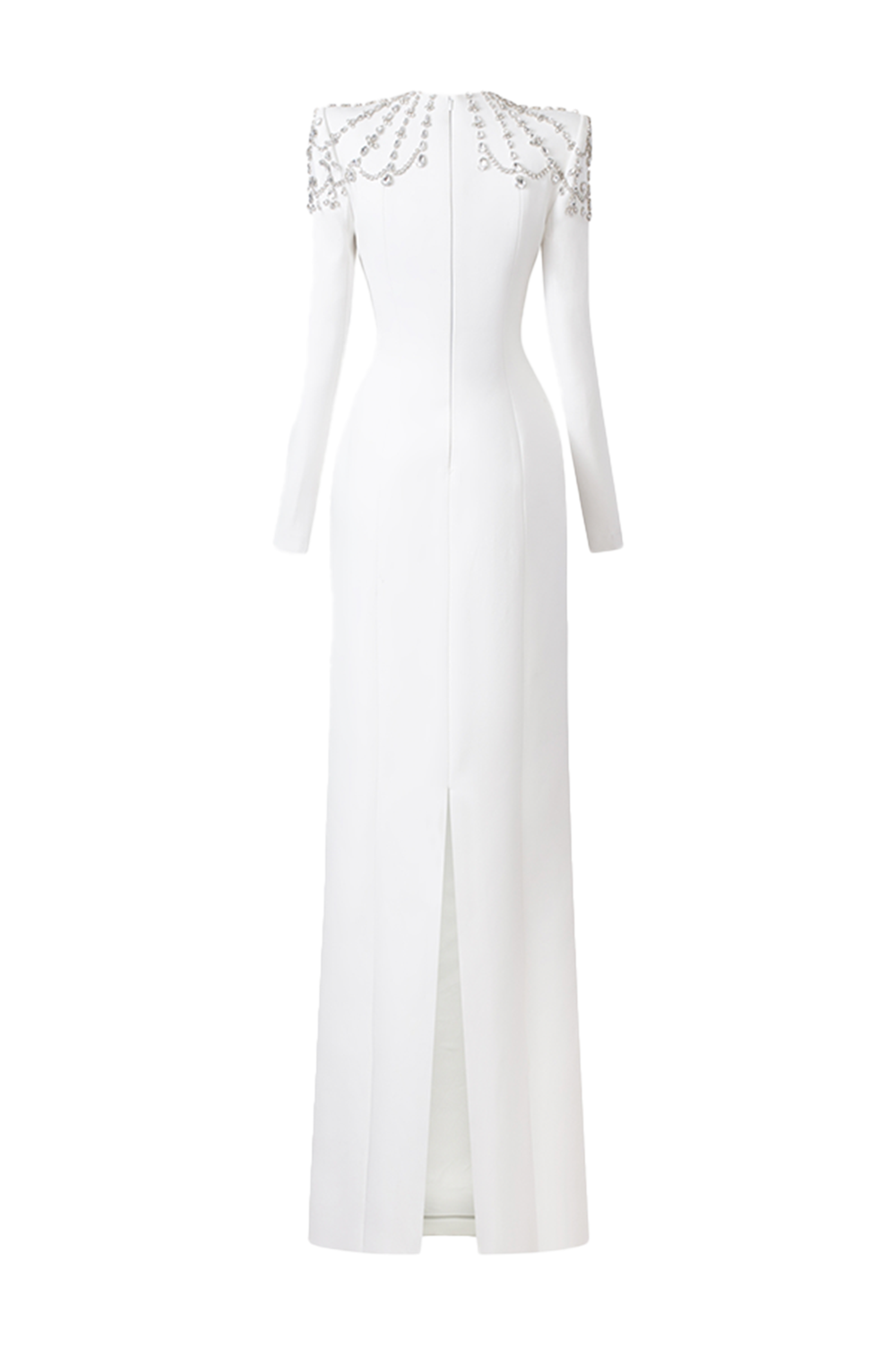 Long Sleeve Queen Anne Neckline Dress